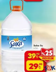 SAKA SU 5 L fiyat ve kampanya bilgisi